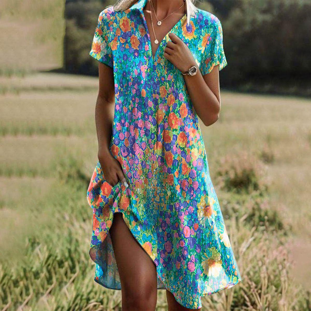Women's Boho Mini Dress