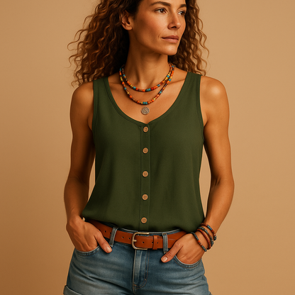 Women's V-Neck Sleeveless Summer