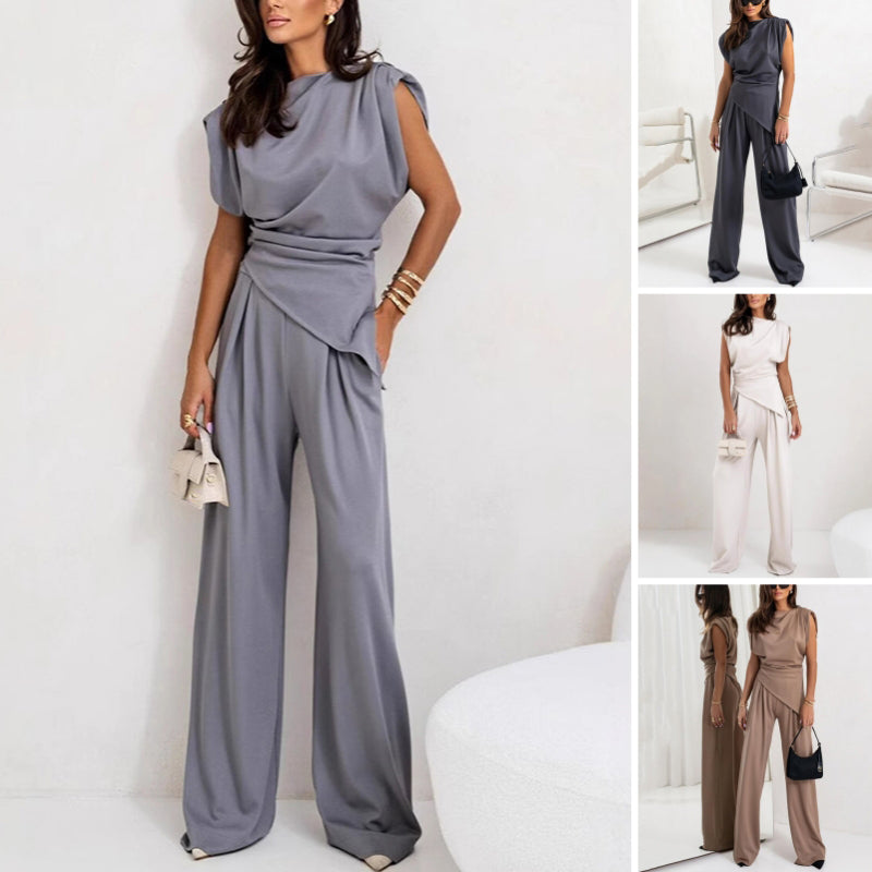 Women's Two Piece Straight Leg Pants Set