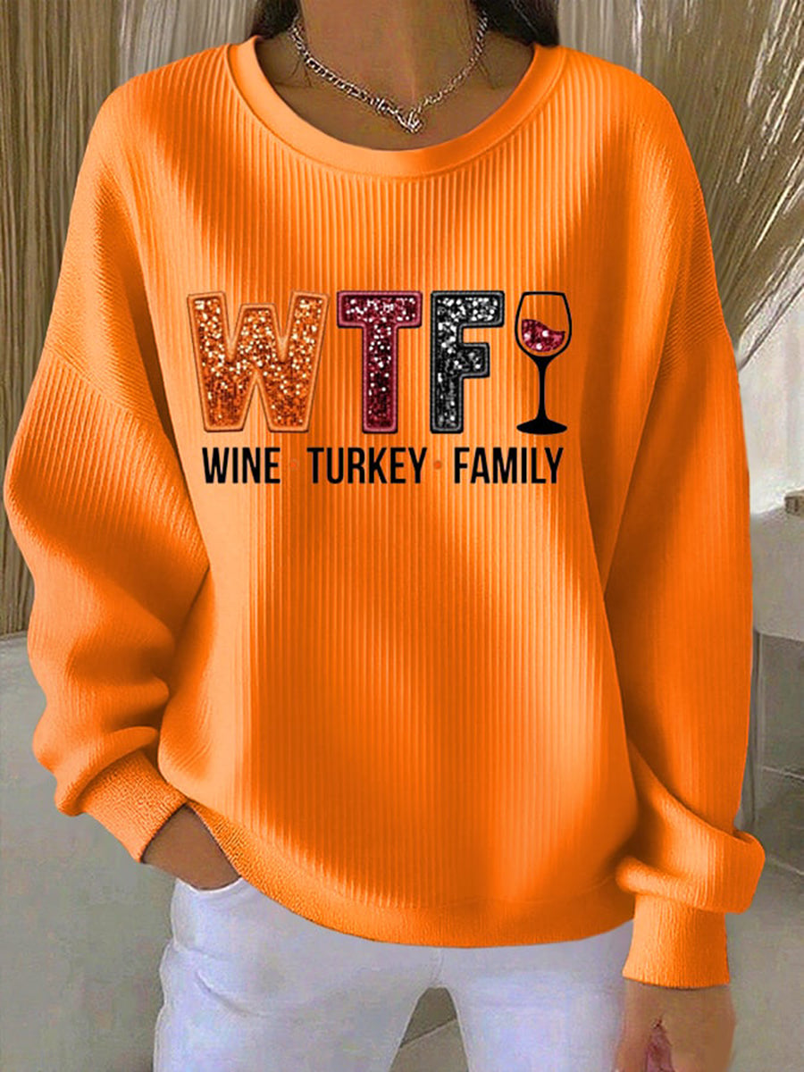 Thanksgiving Sweatshirt Spirit Graphic Cotton