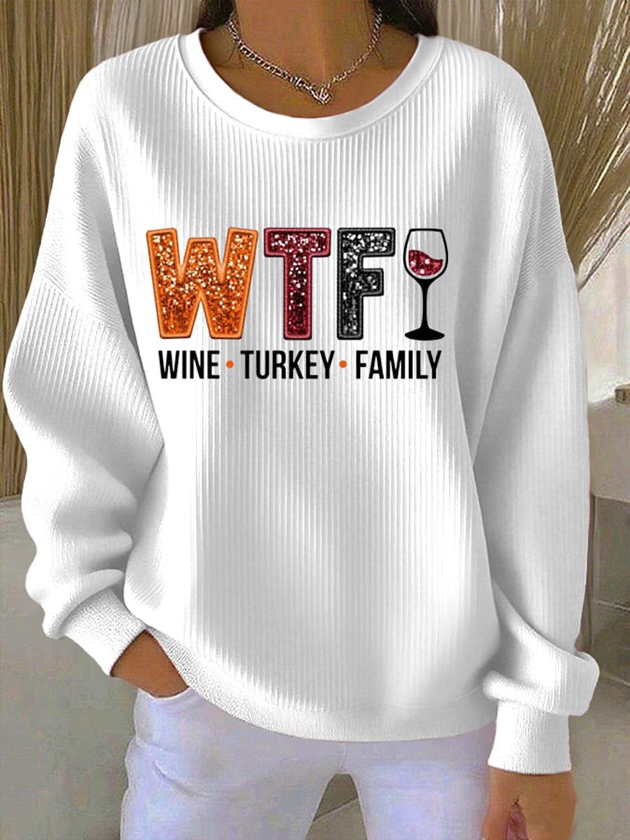 Thanksgiving Sweatshirt Spirit Graphic Cotton