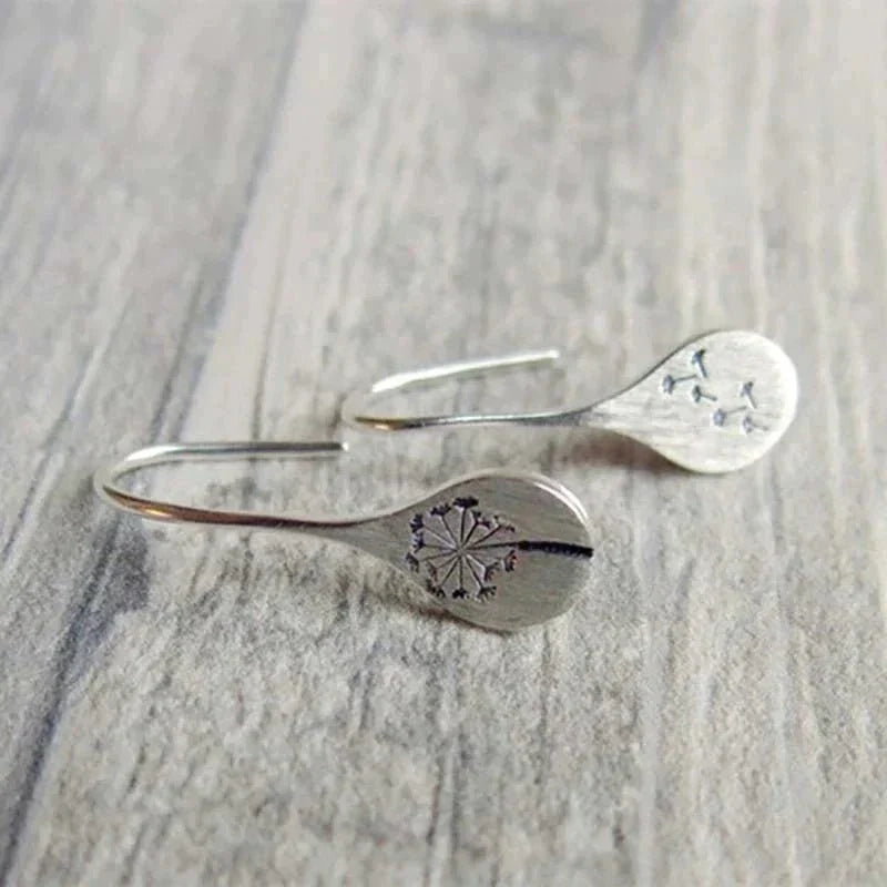 Sterling Silver Dandelion Earrings