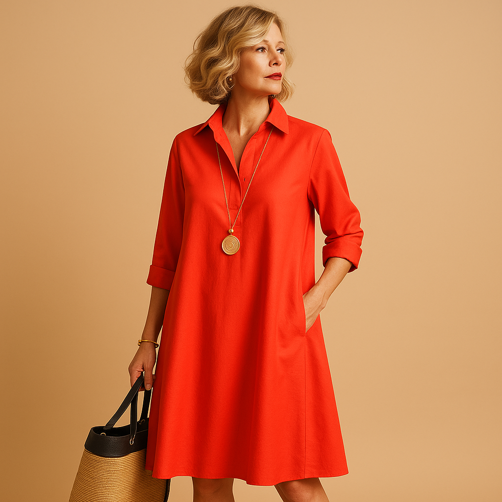 Women's Collar Polo Dress Stretchy