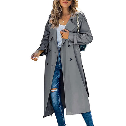 Image of Tabitha | Women's Double-Breasted Long Coat