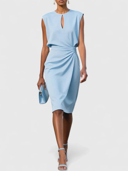 Women's Sleeveless Wrap Midi Dress