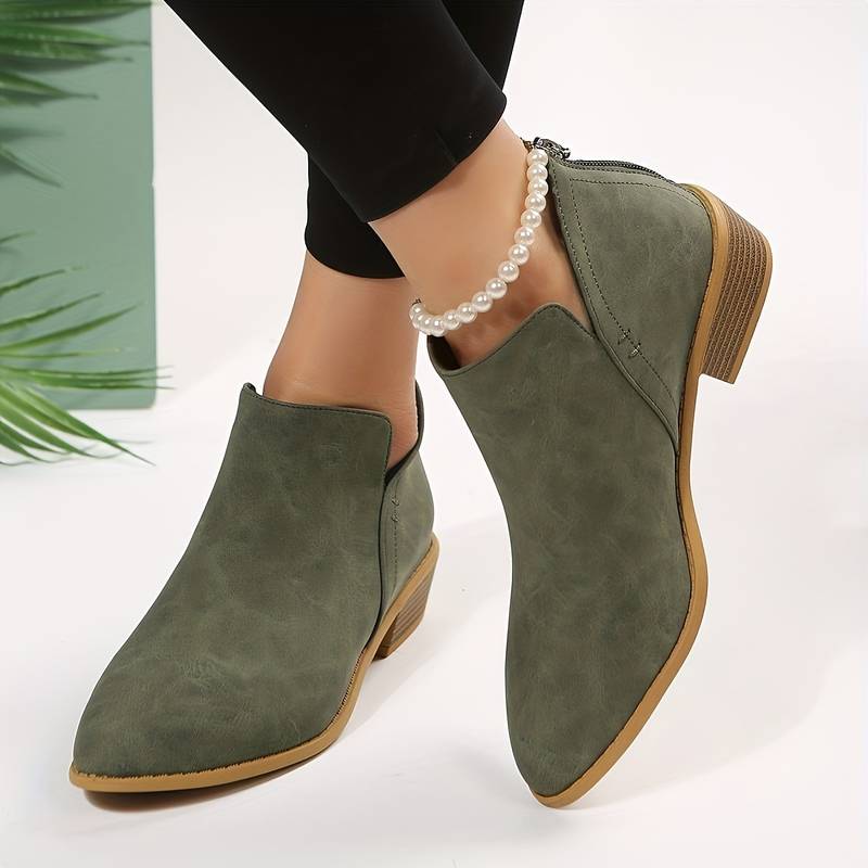 Women's Pointed Toe Ankle Boots V-Cut Veronica