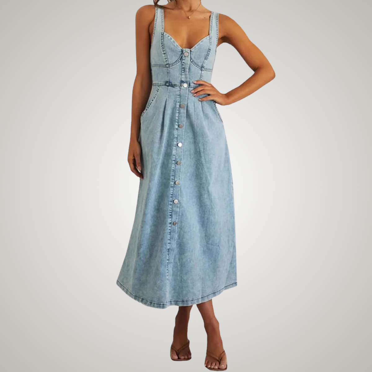 Women's Denim Dress Sleeveless