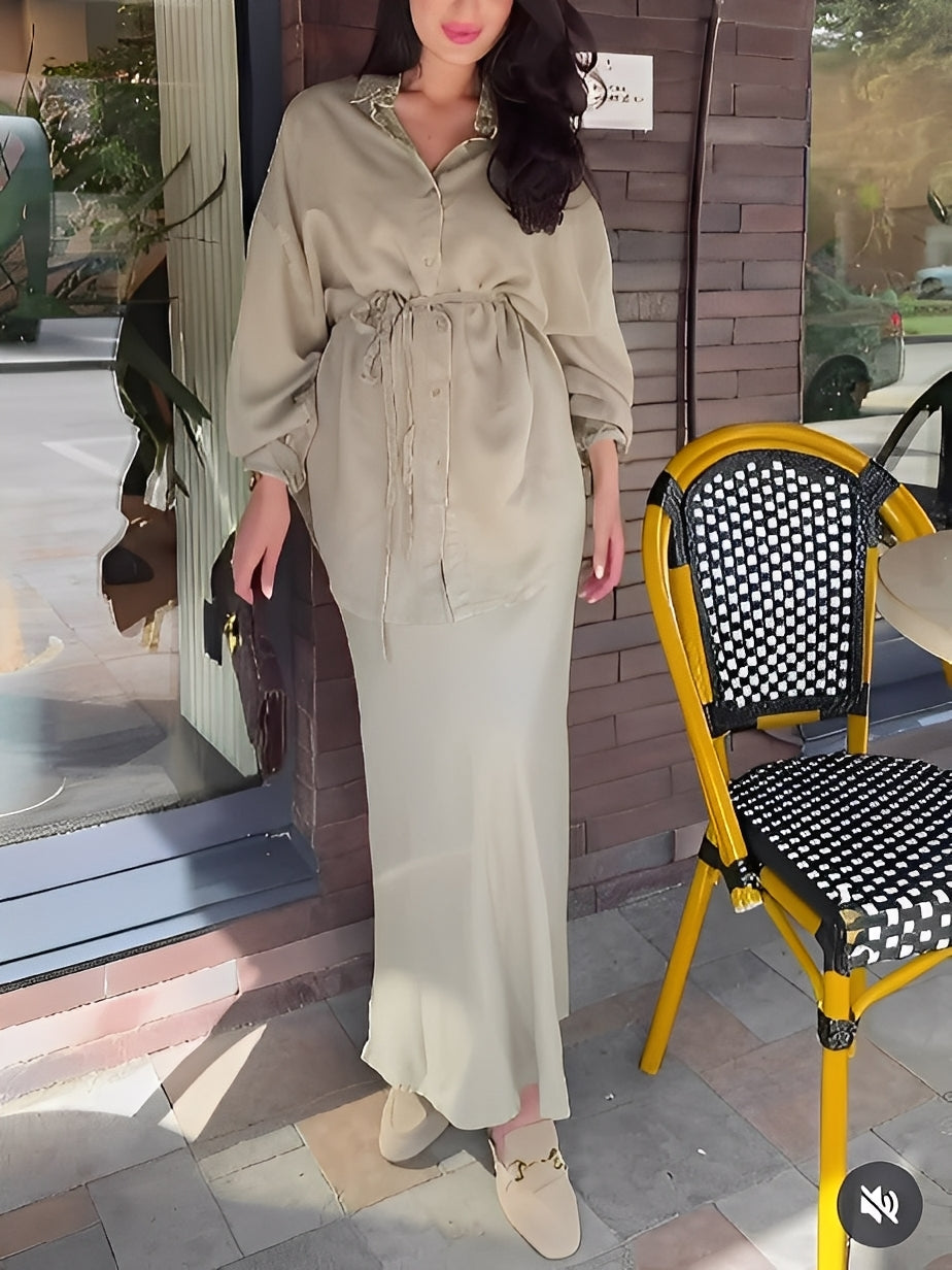 Women's Two-Piece Maxi Skirt Set