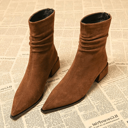 Women's Pointed Toe Block Heel Boots