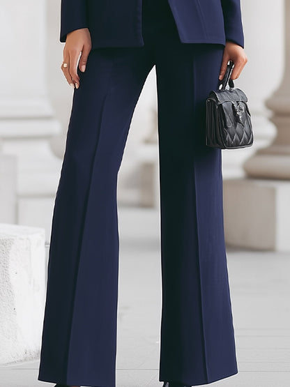 Women's Fitted Long Sleeve Blazer Suit Set