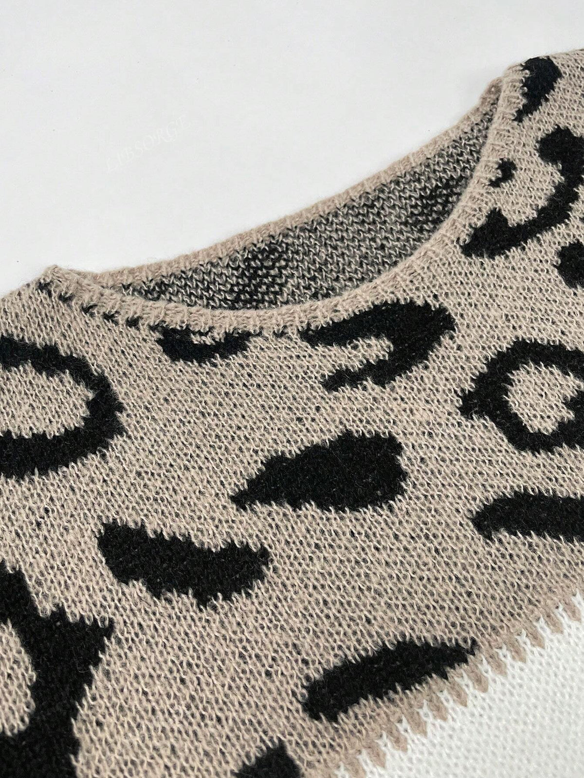 Women's Sweater Leopard Patch