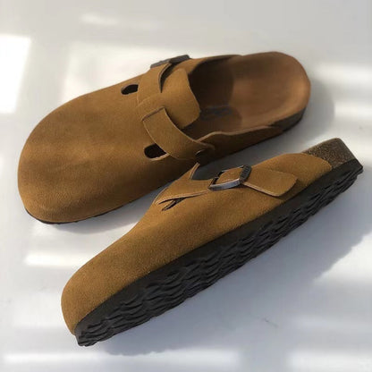 Unisex Leather Boston Sandal