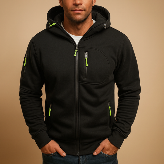 Men's Zipped Hooded Hoodie